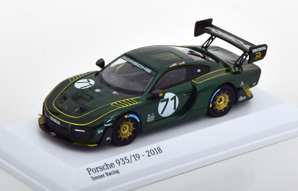 PORSCHE 935/19 2018 GREENMETALLIC GOLDEN (ДЛИНА МОДЕЛИ 6-10 СМ)