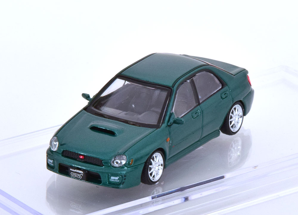 SUBARU IMPREZA WRX STI 2001 GREENMETALLIC (ДЛИНА МОДЕЛИ 6-10 СМ)