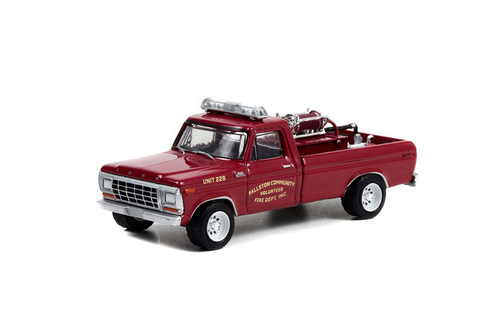 FORD F-250 BRUSH TRUCK FALLSTON COMMUNITY VOLUNTEER FIRE DEPARTMENT UNIT 226 NORTH CAROLINA 1978 (ДЛИНА МОДЕЛИ 6-10 СМ)