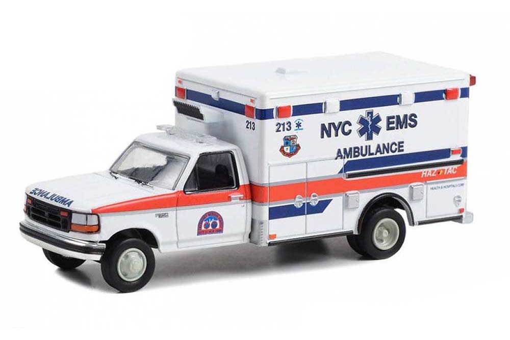 FORD F-350 VAN AMBULANCE "CITY NEW YORK EMERGENCY MEDICAL SERVICE" (NYC EMS) 1994 (ДЛИНА МОДЕЛИ 6-10 СМ)
