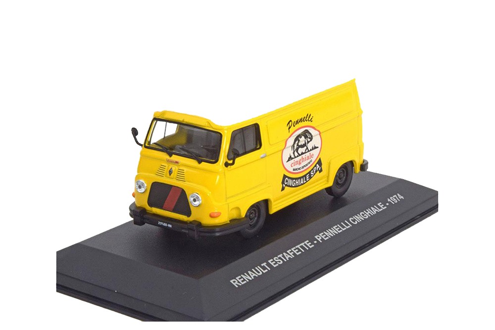 RENAULT ESTAFETTE PENNELLI CINGHIALE 1974 YELLOW WHITE