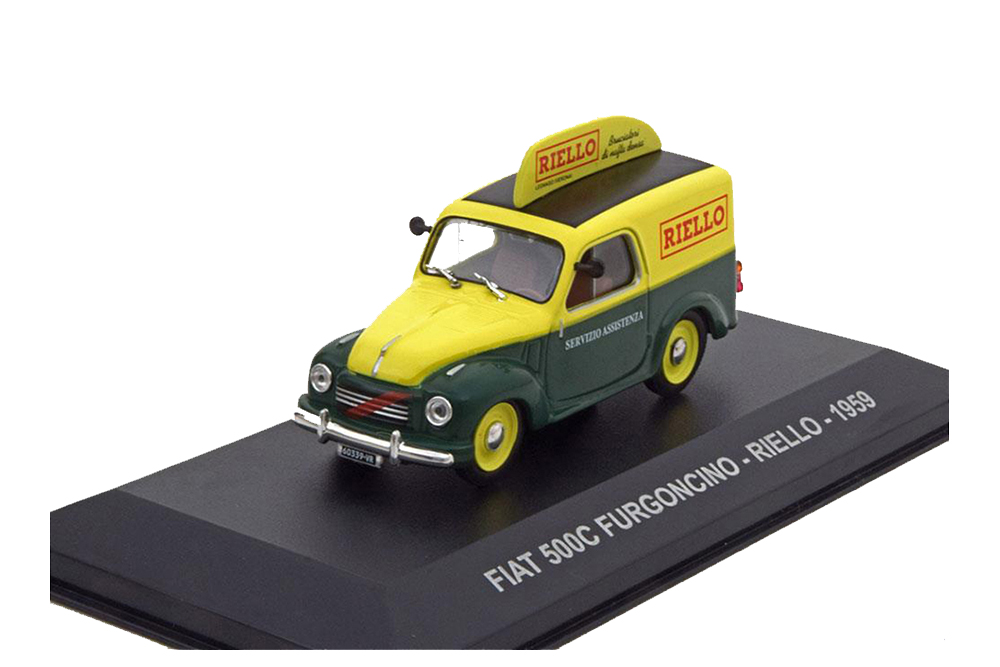 FIAT 500 C FURGONCINO RIELLO 1959 GREEN YELLOW