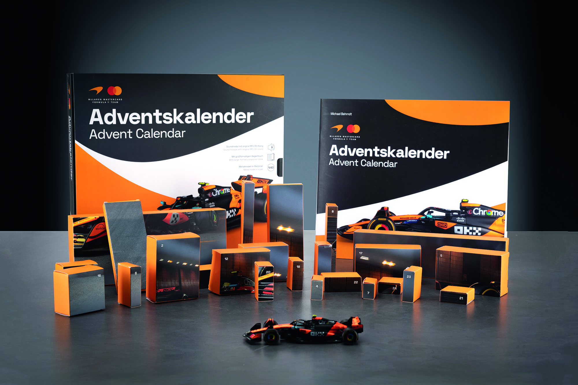 LANDO NORRIS MCLAREN FORMULA 1 ADVENT CALENDAR / АДВЕНТ-КАЛЕНДАРЬ С БОЛИДОМ МАКЛАРЕН ФОРМУЛЫ-1 ЛАНДО НОРРИСА
