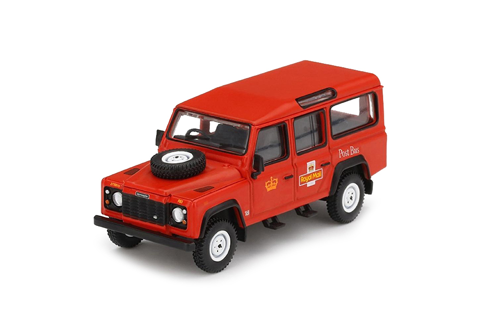LAND ROVER DEFENDER 110 UK ROYAL MAIL POST BUS RED (ДЛИНА МОДЕЛИ 6-10 СМ)