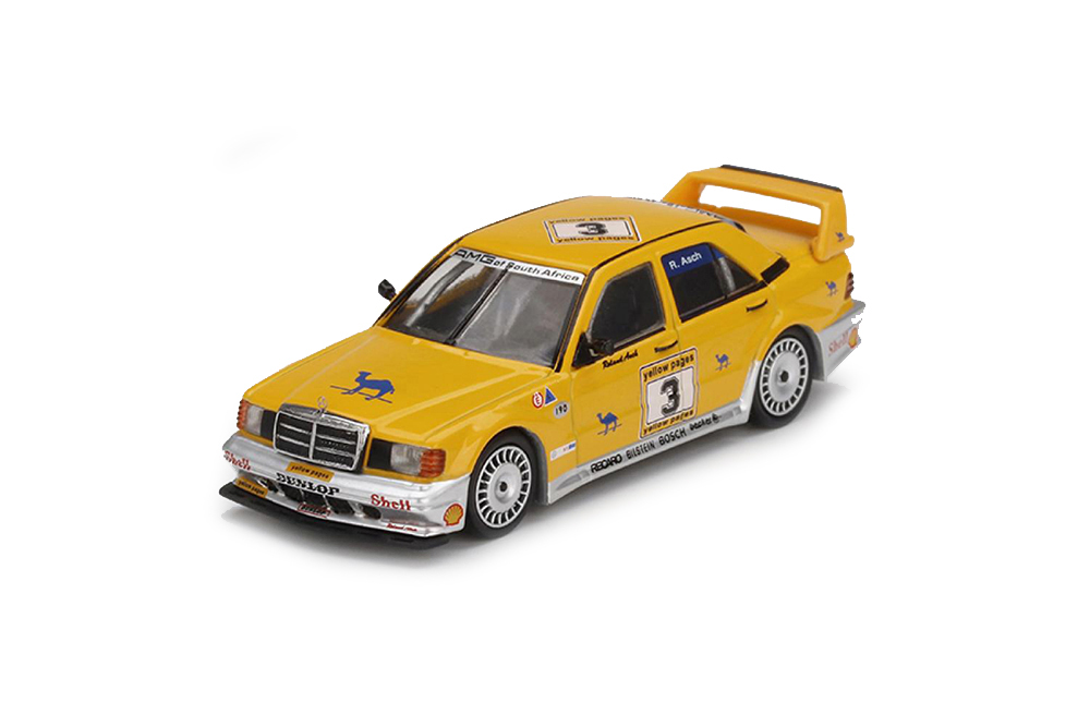MERCEDES 190E 2.5 16 EVOLUTION CAMAL YELLOW (ДЛИНА МОДЕЛИ 6-10 СМ)