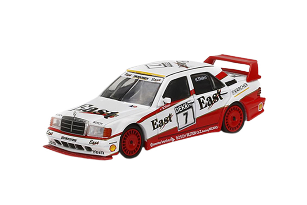 MERCEDES 190E 2.5 16 EVOLUTION RED/WHITE / МЕРСЕДЕС 190E 2.5 16 ЭВОЛЮЦИЯ КРАСНО-БЕЛЫЙ (ДЛИНА МОДЕЛИ 6-10 СМ)