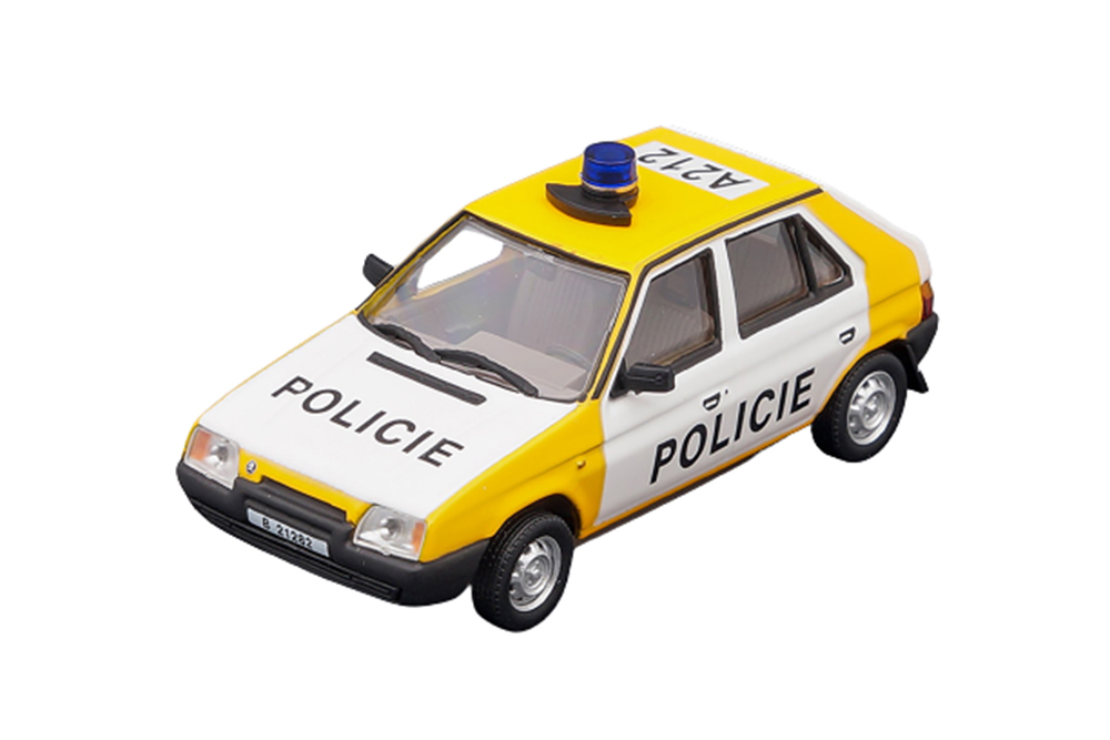 SKODA FAVORIT POLICE 1990 YELLOW/WHITE / SKODA ФАВОРИТ ПОЛИЦИЯ 1990 ЖЕЛТЫЙ/БЕЛЫЙ