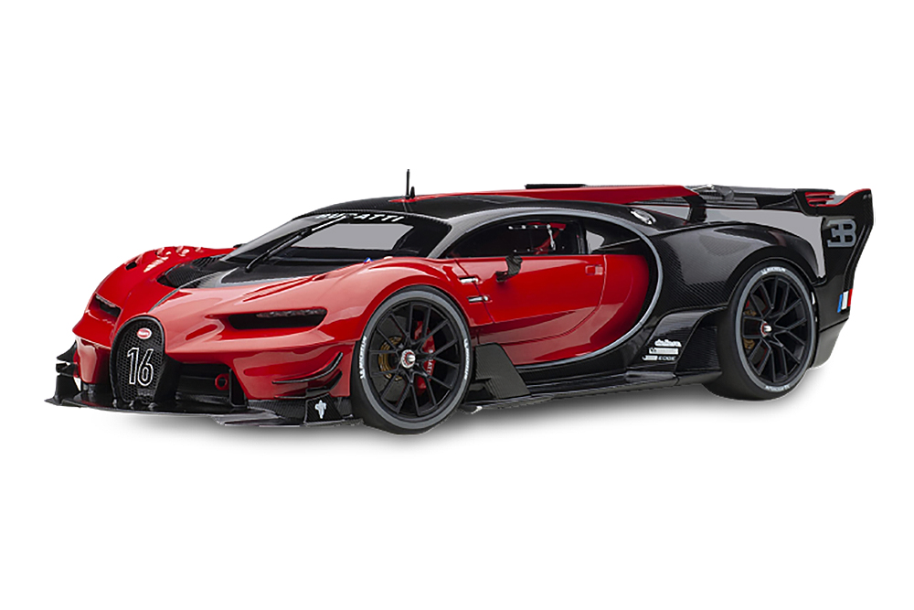 Bugatti Vision Gran Turismo 19 Red Black Carbon Modellisimo Com Scale Models 1 18 1 43 1 12 M O D E L L I S I M O S O M