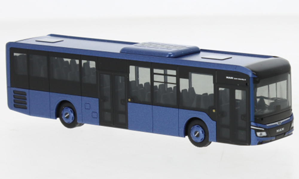 MAN LION S INTERCITY LE, BLUE (ДЛИНА МОДЕЛИ 3-5 СМ)