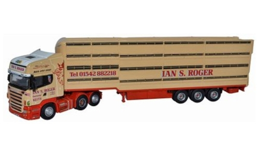 SCANIA R580 HOUGHTON PARKHOUSE LIVESTOCK TRANSPORTER IAN S R, BEIGE/ORANGE