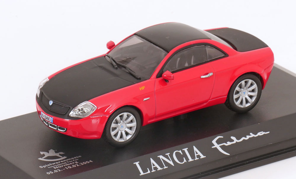 LANCIA FULVIA CONCEPT CAR TOY FAIR NUERNBERG 2004 RED FLATBLACK