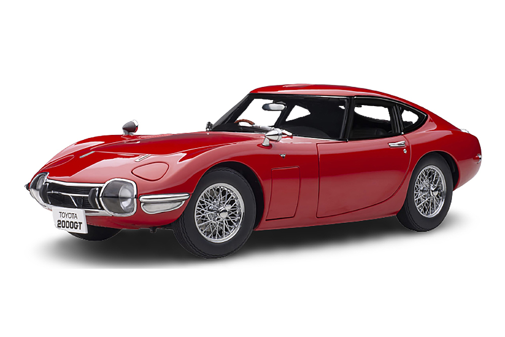 TOYOTA 2000 GT RED SPOKED WHEELS