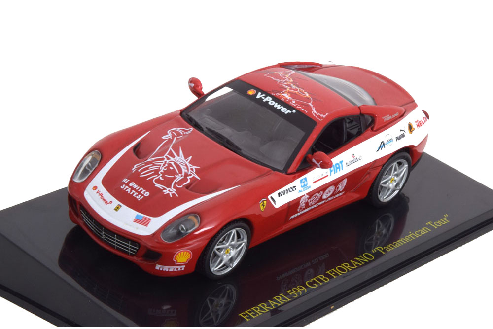 FERRARI 599 GTB FIORANO PANAMERICAN TOUR RED/WHITE