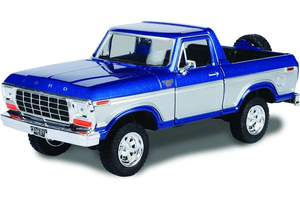 FORD BRONCO 1978 HARD TOP СИНИЙ С БЕЛЫМ, С ЗАПАСНЫМ КОЛЕСОМ