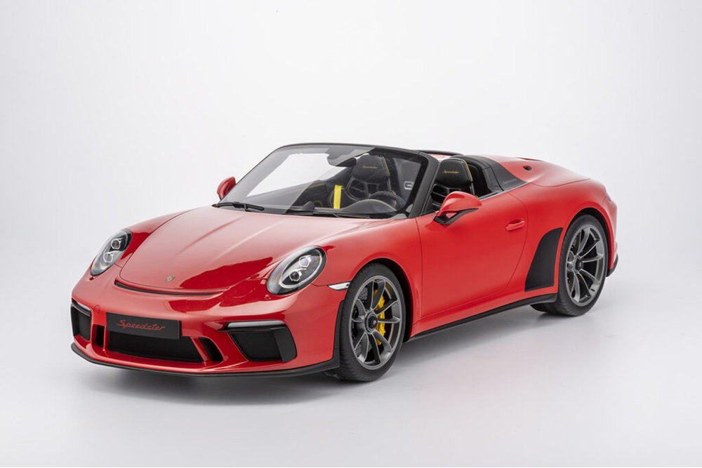PORSCHE 911 (991.2) SPEEDSTER - 2019 - INDISCHROT (191) КРАСНЫЙ (В БОКСЕ С ПОДСТАВКОЙ)