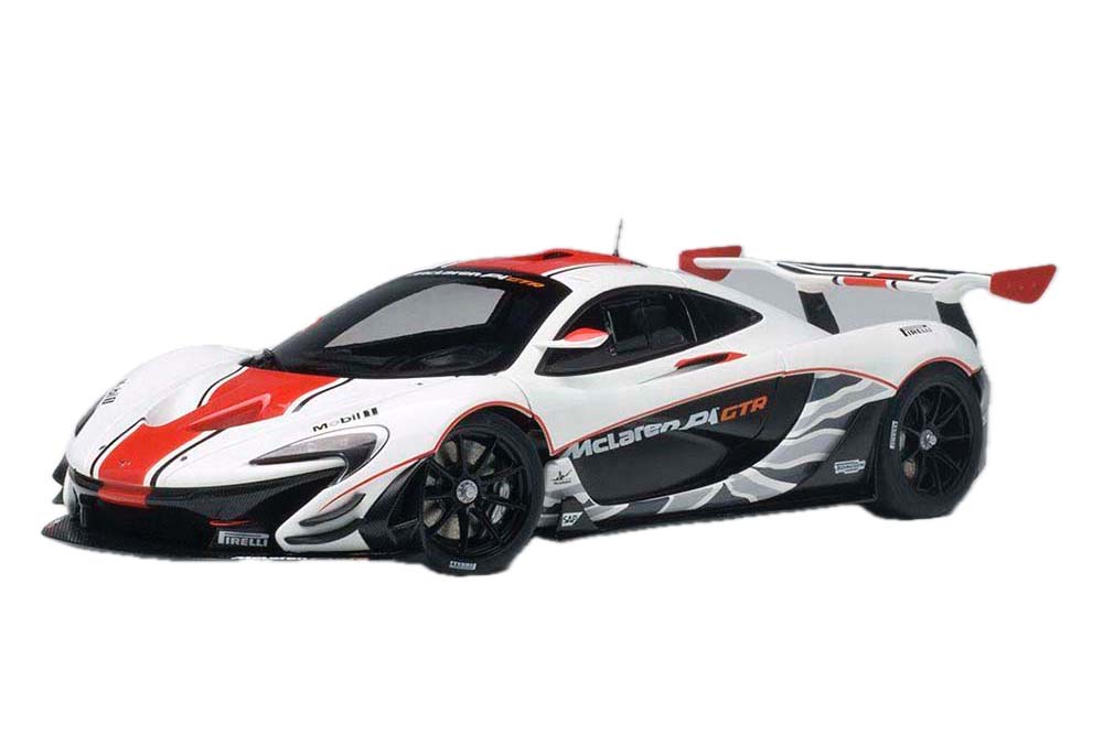 MCLAREN P1 GTR GLOSS WHITE/RED STRIPES