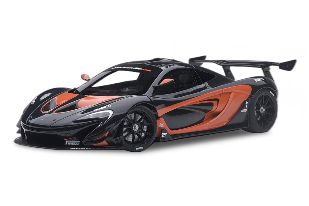 MCLAREN P1 GTR YEAR 2015 BLACK / ORANGE 1:18 AUTOART
