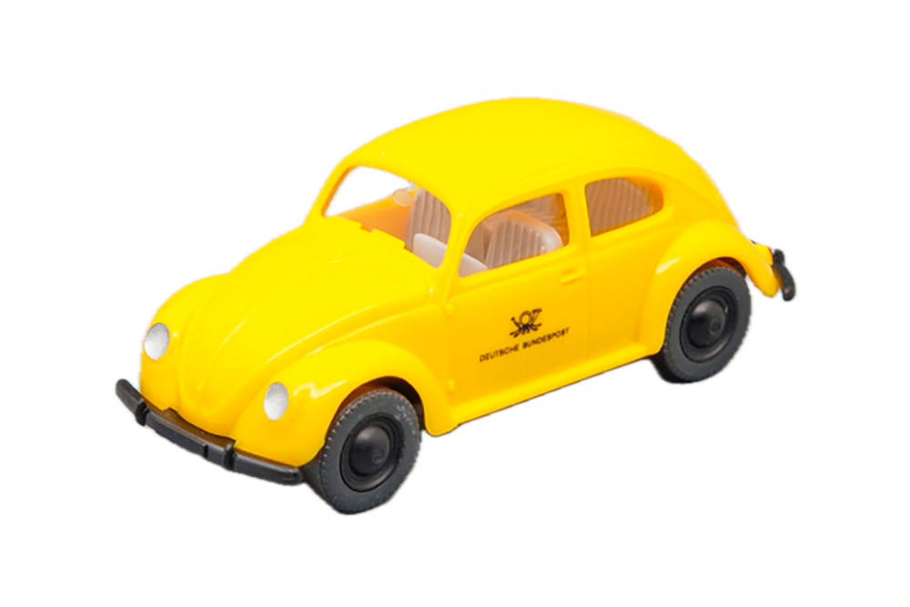 VW VOLKSWAGEN 1200 BREZELKAFER "DEUTSCHE BUNDESPOST", YELLOW (ДЛИНА МОДЕЛИ 3-5 СМ)