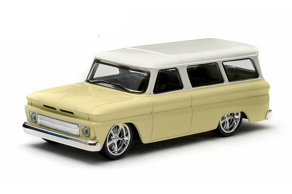 CHEVROLET SUBURBAN 1966 YELLOW WITH WHITE ROOF