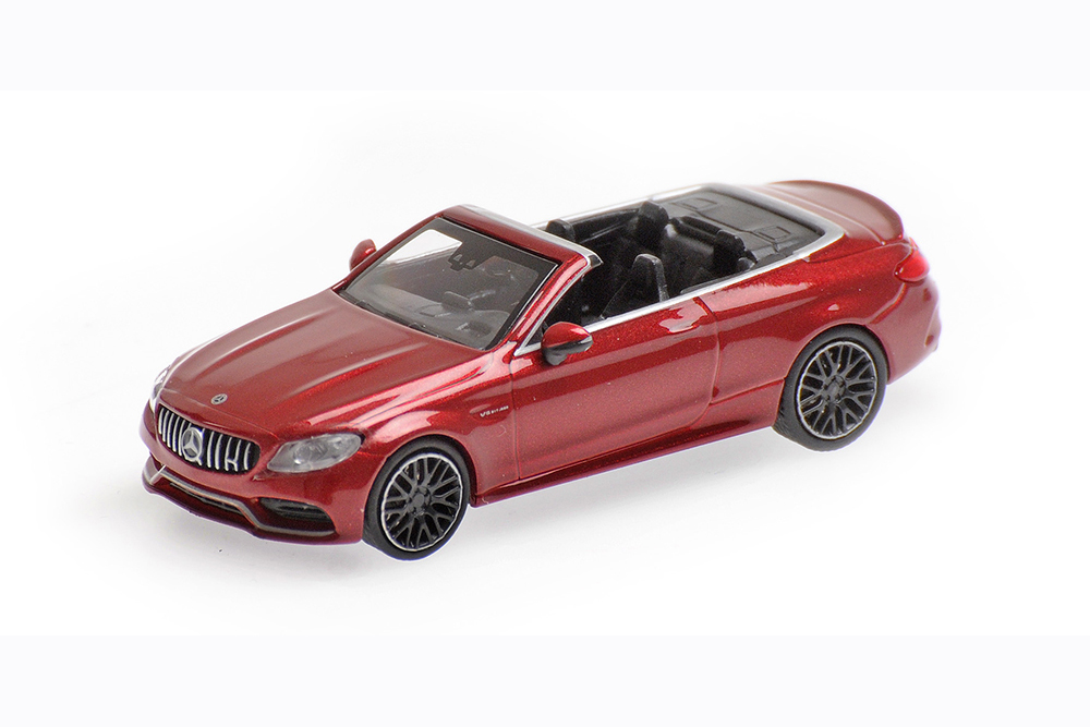 MERCEDES-AMG C 63 C-CLASS CABRIOLET 2016 RED METALLIC (ДЛИНА МОДЕЛИ 3-5 СМ)