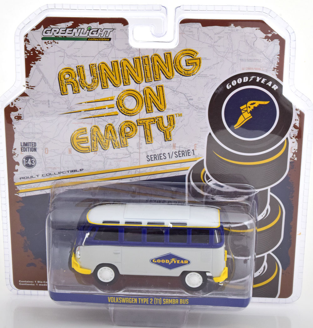 VW T1 SAMBA BUS GOOD YEAR GREY BLUE YELLOW