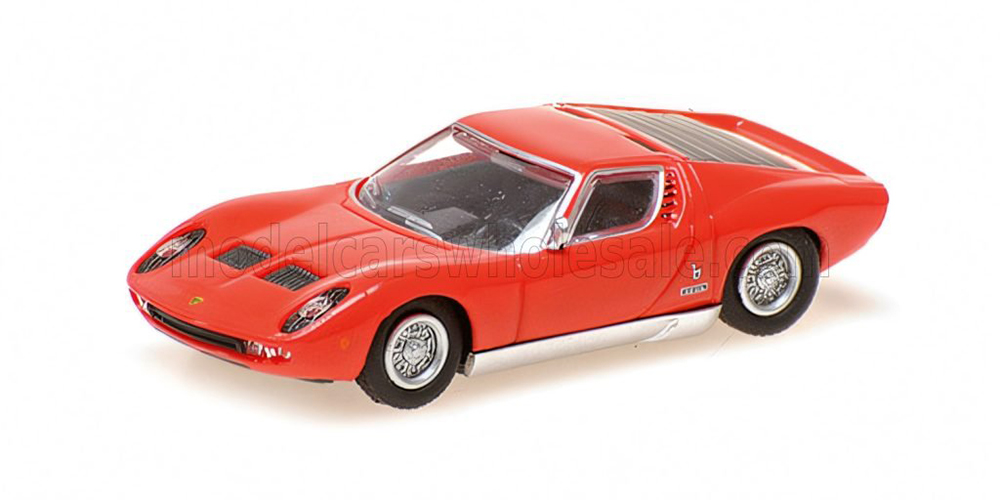 LAMBORGHINI MIURA 1966, RED SILVER (ДЛИНА МОДЕЛИ 3-5 СМ)