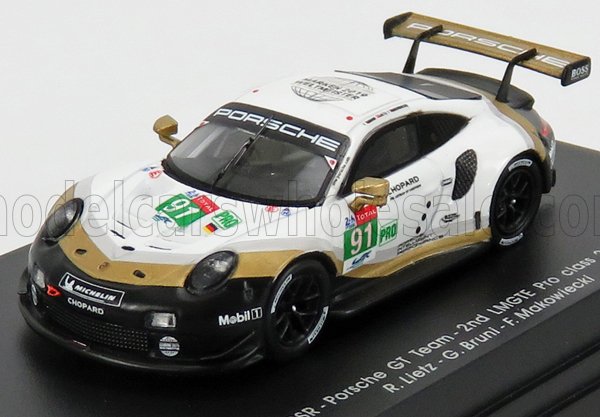PORSCHE 911 991 RSR TEAM PORSCHE GT N91 24H LE MANS (2019) R.LIETZ - G.BRUNI - F.MAKOWIECKI, WHITE (ДЛИНА МОДЕЛИ 3-5 СМ)