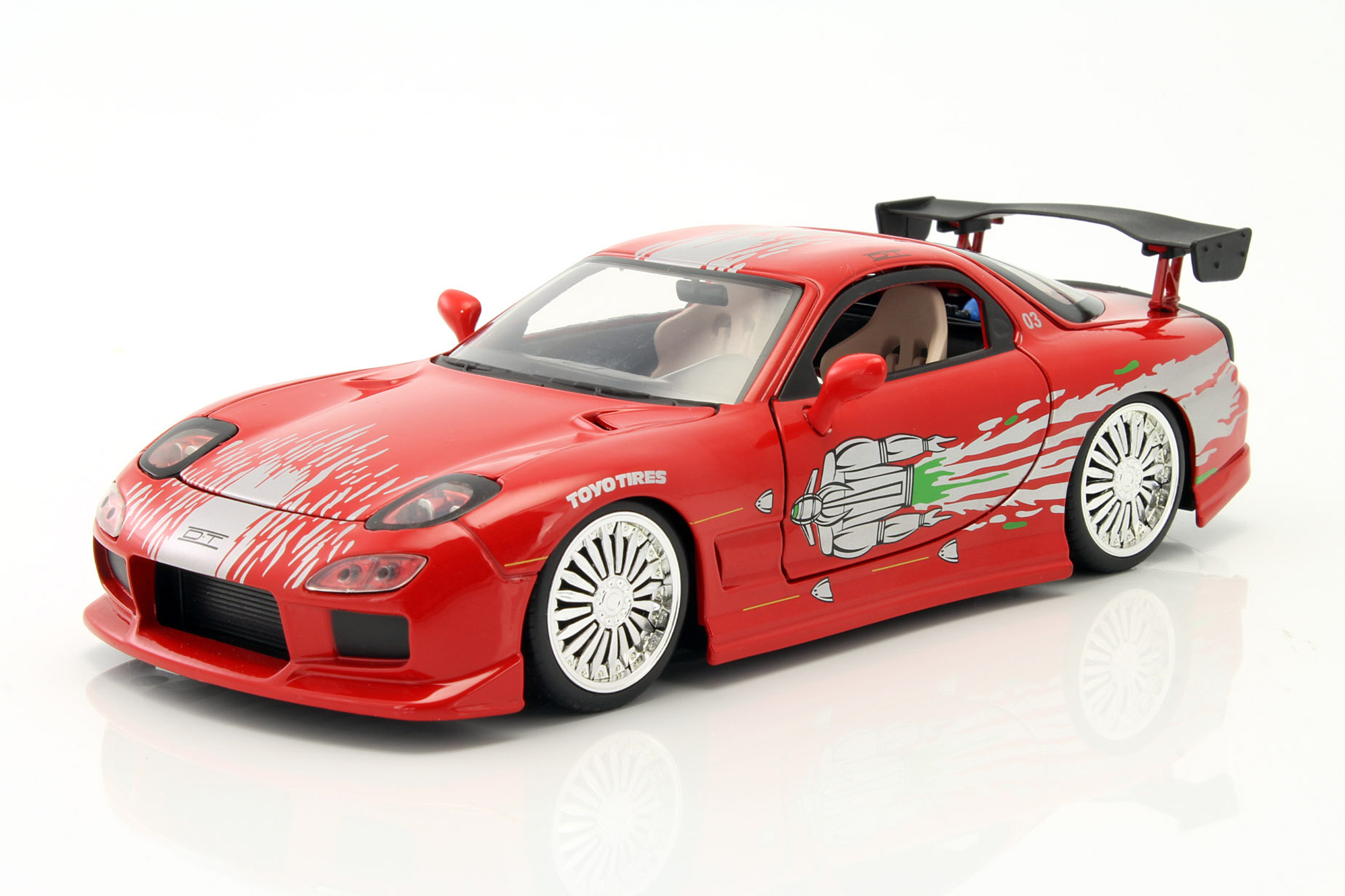 DOM'S MAZDA RX-7 FAST AND FURIOUS RED JADA TOYS / ДОМ МАЗДА RX-7 ФАСТ ФУРИОУС КРАСНЫЙ ДЖАДА ТОЙС