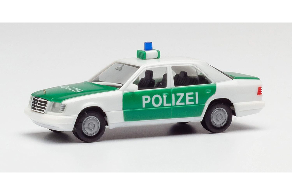 MERCEDES-BENZ E-CLASS POLIZEI W124 1993 НЕМЕЦКАЯ ПОЛИЦИЯ (ДЛИНА МОДЕЛИ 3-5 СМ)