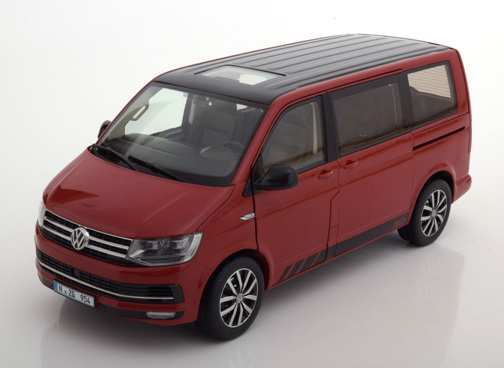 VW MULTIVAN T6 EDITION 30 2015 RED BLACK