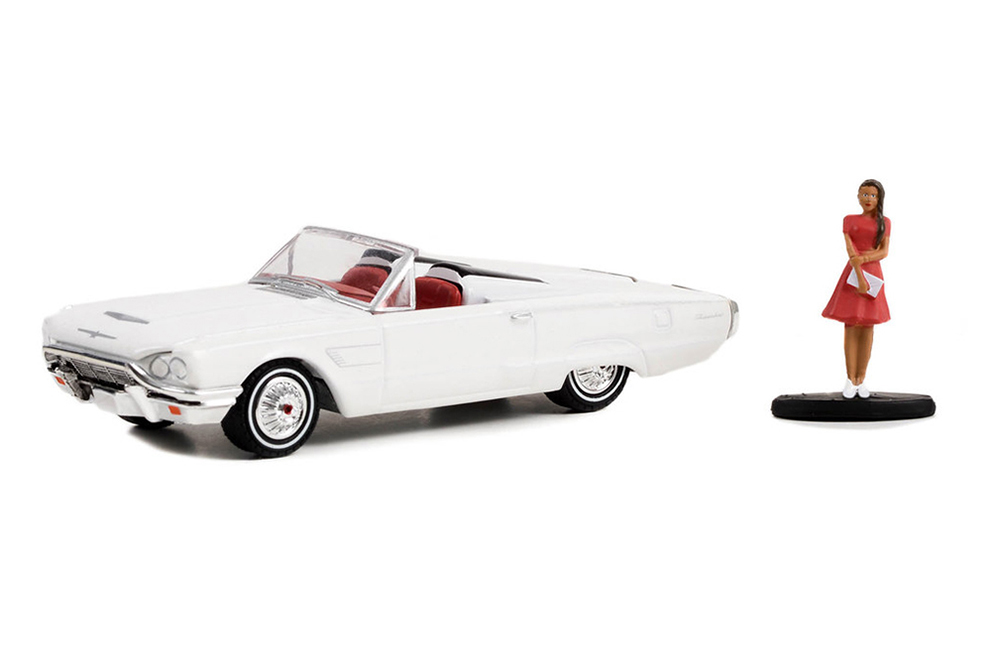 FORD THUNDERBIRD CONVERTIBLE С ФИГУРКОЙ ДЕВУШКИ 1965 (ДЛИНА МОДЕЛИ 6-10 СМ)