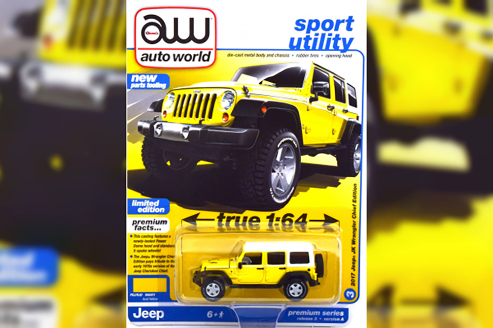 JEEP JK WRANGLER CHIEF EDITION (2017), YELLOW WHITE (ДЛИНА МОДЕЛИ 6-10 СМ)