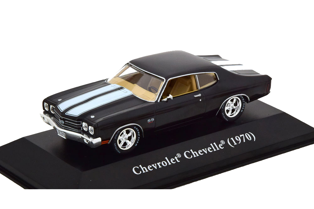 CHEVROLET CHEVELLE 1970 BLACK WHITE