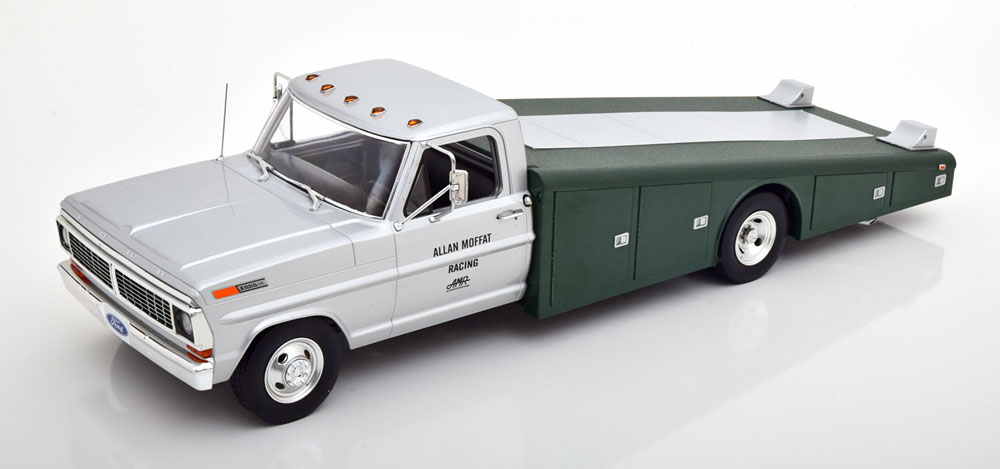 FORD F-350 RAMP TRUCK ALLAN MOFFAT RACING 1970 SILVER GREEN