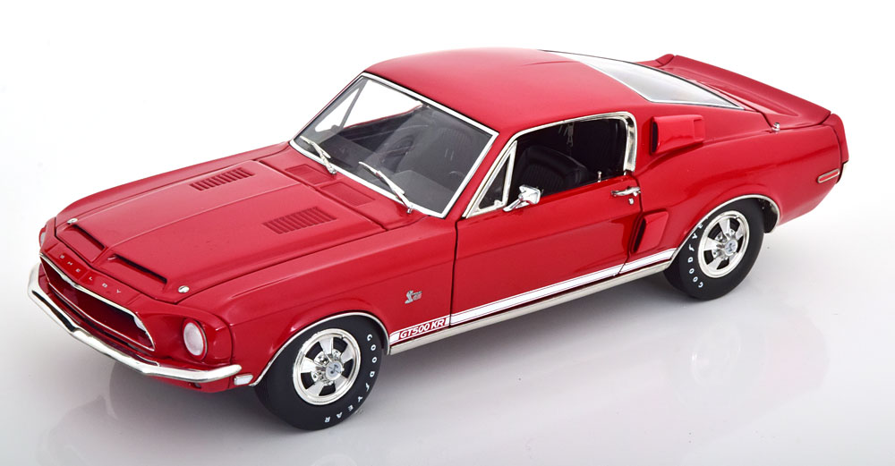 FORD SHELBY MUSTANG GT500 KR 1968 DARKRED WHITE