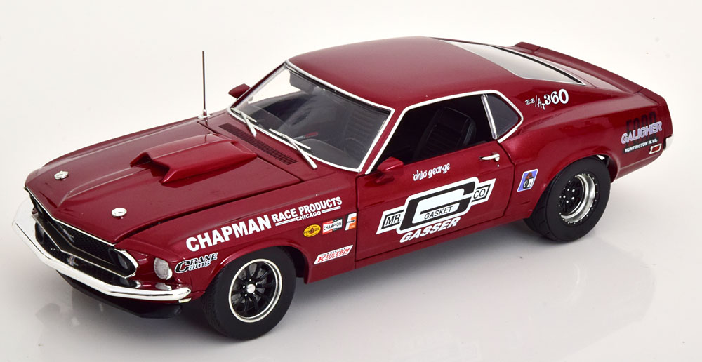 FORD MUSTANG BOSS 429 GASKET DRAG OUTLAWS 1969 DARKRED-METALLIC