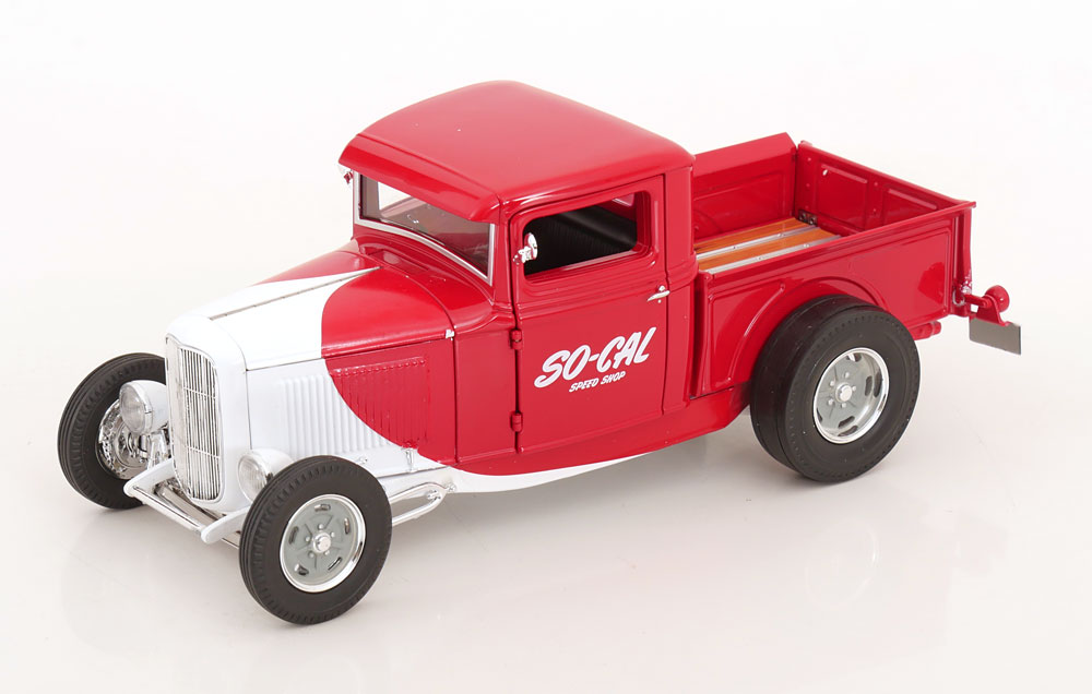 FORD HOT ROD PICK UP SO-CAL SPEED SHOP 1932 RED WHITE