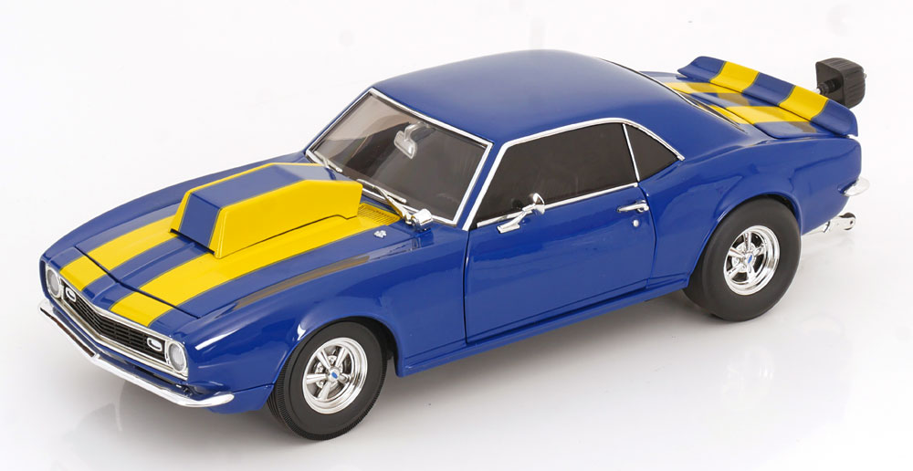 CHEVROLET CAMARO Z/28 DRAG OUTLAWS 1968 BLUE YELLOW