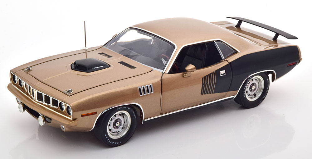 PLYMOUTH HEMI CUDA SUPER TRACK PACK 1971 BROWNMETALLIC BLACK