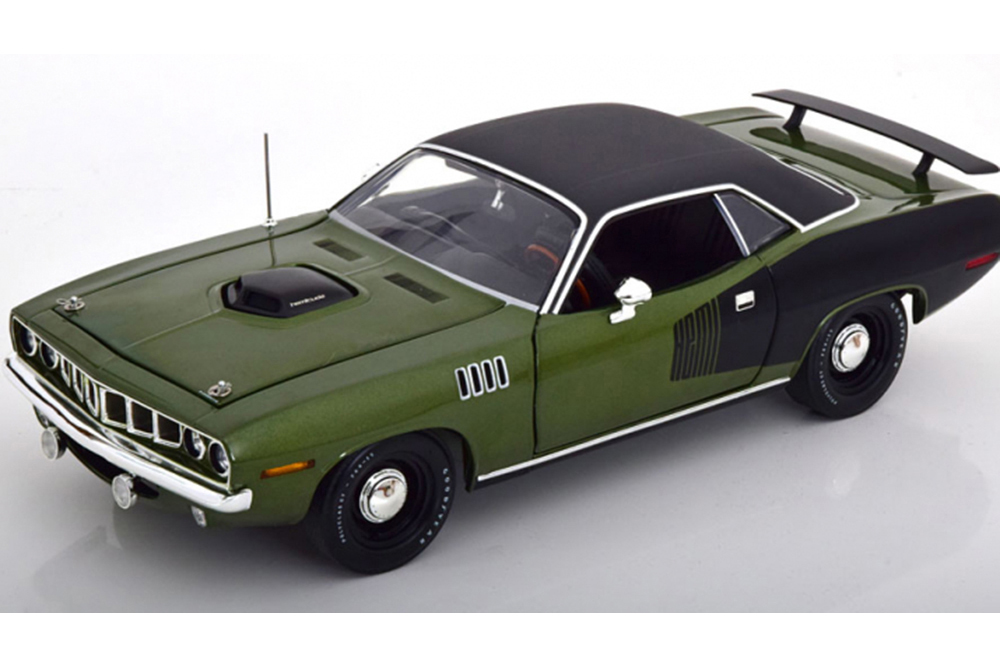 PLYMOUTH HEMI CUDA (1971), GREEN METALLIC MATT-BLACK