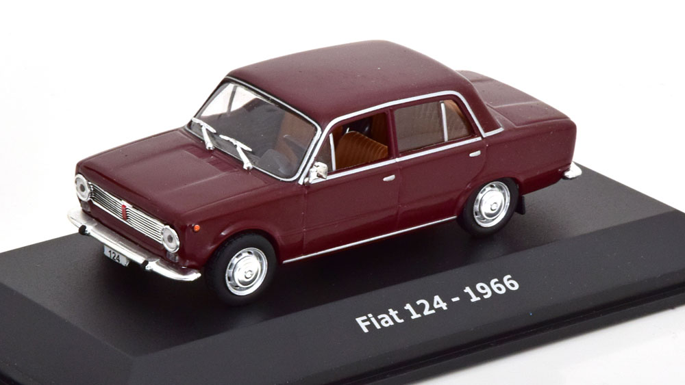 FIAT 124 SALOON 1966 DARKRED