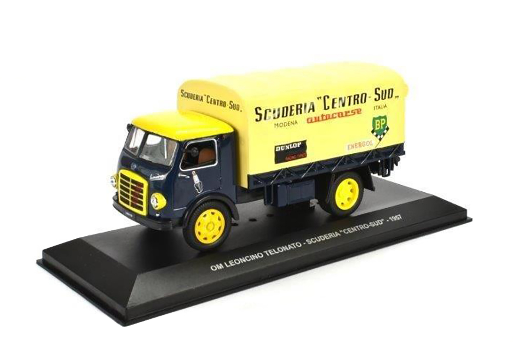 OM LEONCINO TELONATO SCUDERIA CENTRO-SUD 1957 DARK BLUE/YELLOW