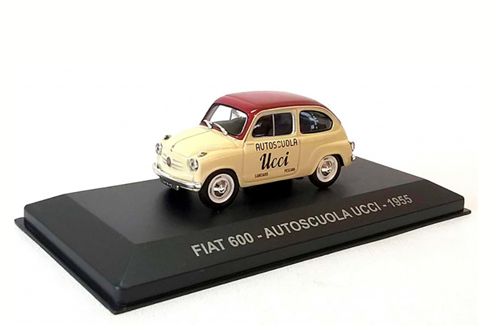 FIAT 600 AUTOSCUOLA UCCI 1955 BEIGE/MAROON