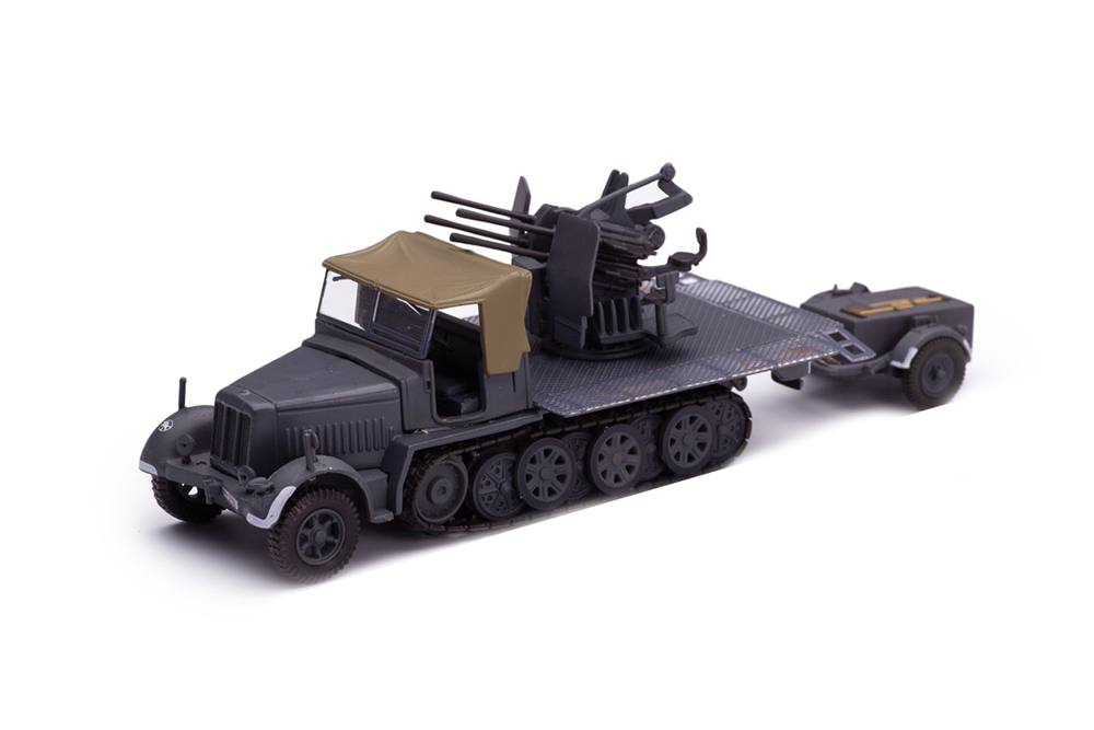 TANK FLAKVIERLING SD.KFZ. 7/1 WITH SD.AH.51 TRAILER 24.PZ.DIV. DON RIVER SECTOR USSR - 1942