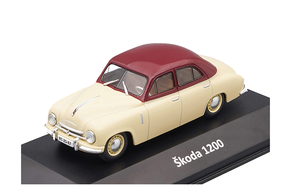 SKODA 1200, BEIGE / DARK RED