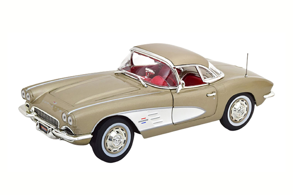 CHEVROLET CORVETTE COUPE 1961 GREY METALLIC/WHITE LIMITED EDITION 1002 PCS