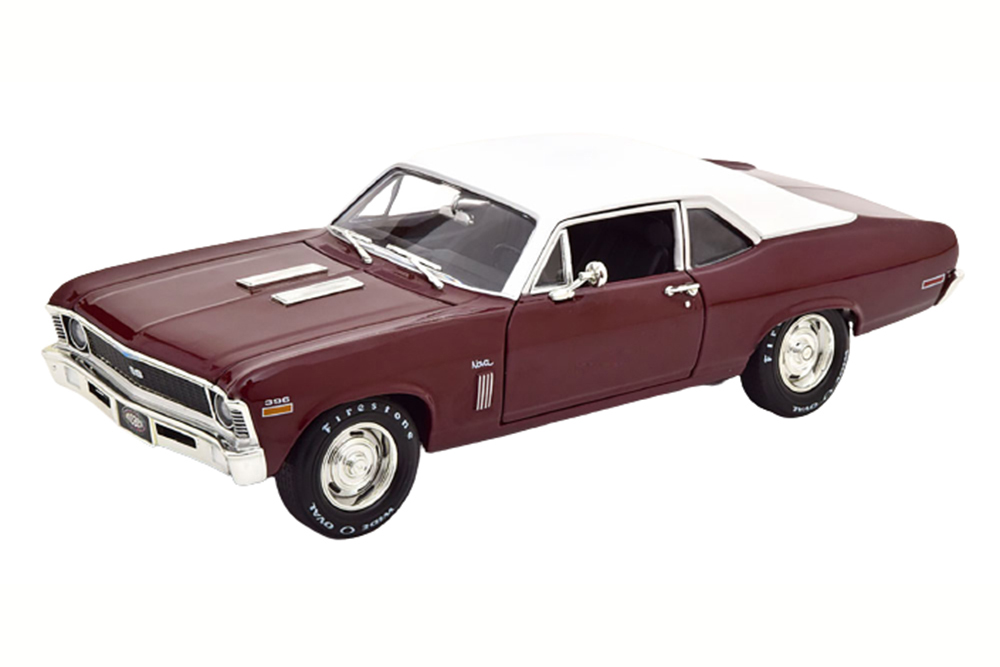 CHEVROLET NOVA SS 396 1970 DARK RED/WHITE