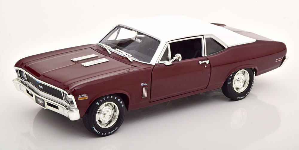 CHEVROLET NOVA SS 396 1970 DARKRED WHITE