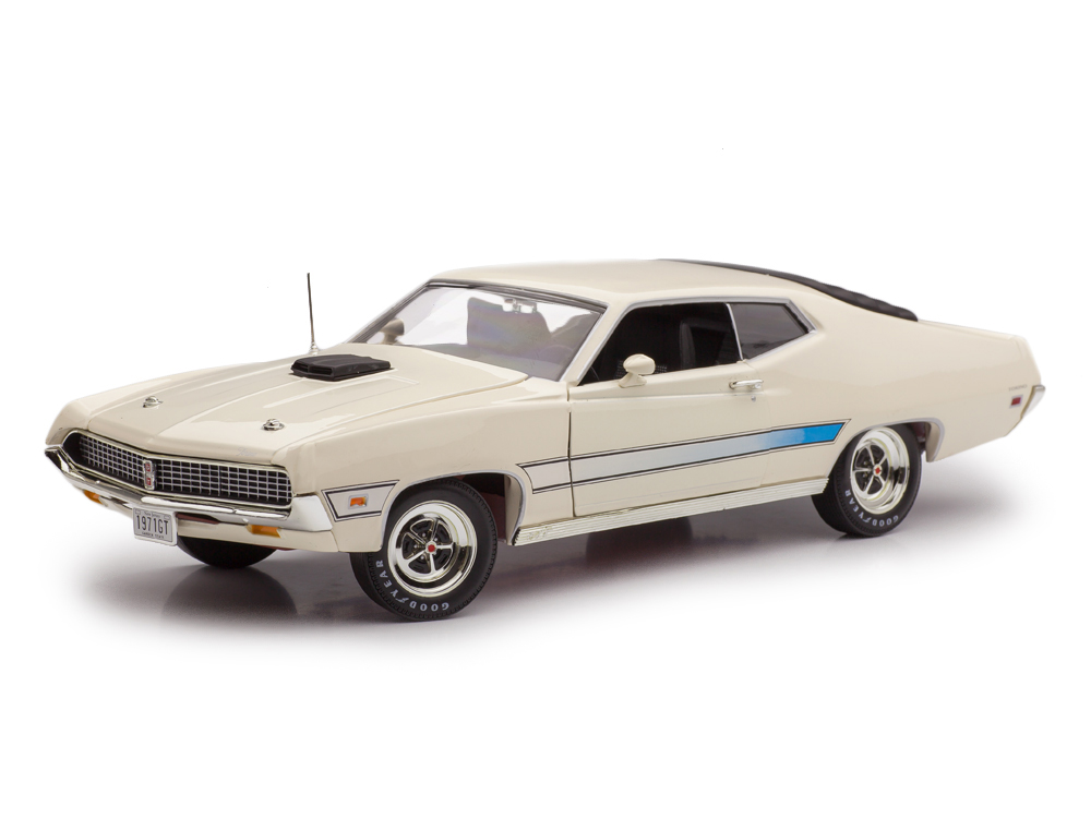 FORD TORINO GT 1971 БЕЛЫЙ С ГОЛУБЫМ