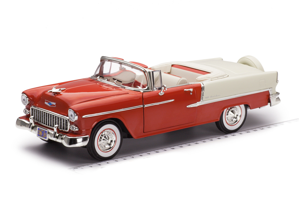 CHEVROLET BEL AIR CONVERTIBLE 1955 КРАСНЫЙ С БЕЛЫМ
